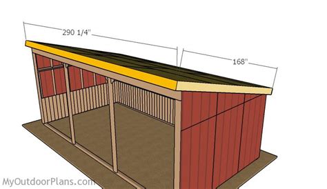 free 12x24 loafing shed plans